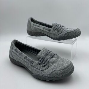 Skechers Relaxed Fit Loafers Womens 6.5 Gray Bungee Slip On 23839 Comfort Casual